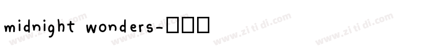 midnight wonders字体转换